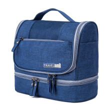 (Navy) Travel Multifunctional Storage Cosmetic Bag Waterproof Bath Bag Toiletry Bag