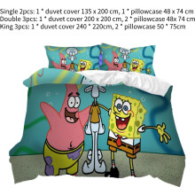 (Double) Spongebob Squarepants Bedding Single Double King Duvet Cover Polyester Fiber