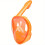 (Orange) Full Face Snorkel Mask With Detachable Camera Mount 1