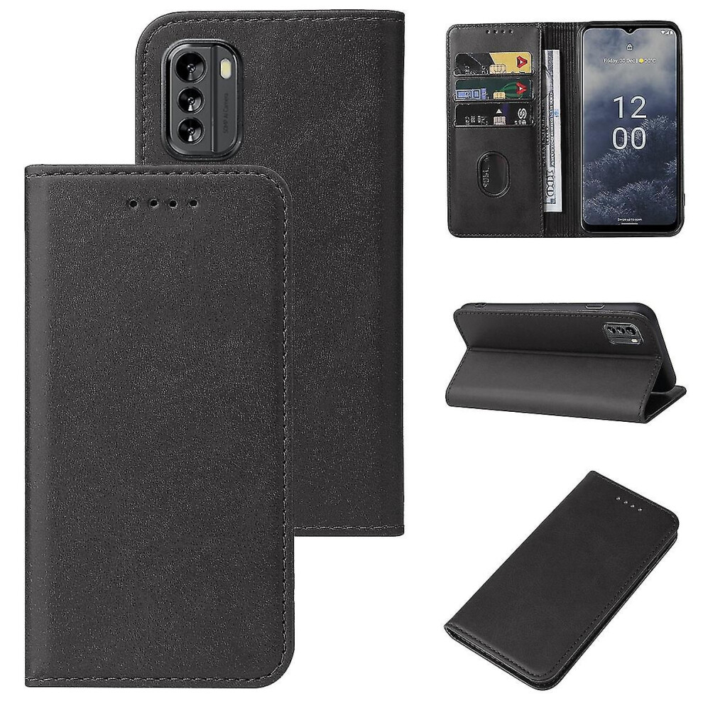 (Black) Leather Case For Nokia G60 5G - Premium Protection And Style For Your Phone Black 9152243285285