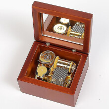 (Sky City) Slipping Through My Fingers Music Box, Hand Crafted Miniature Walnut Wood Music Boxes