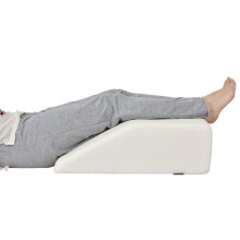 60 x 55 cm Leg Wedge Pillow W/ Memory Foam Detachable Knitting Cover White