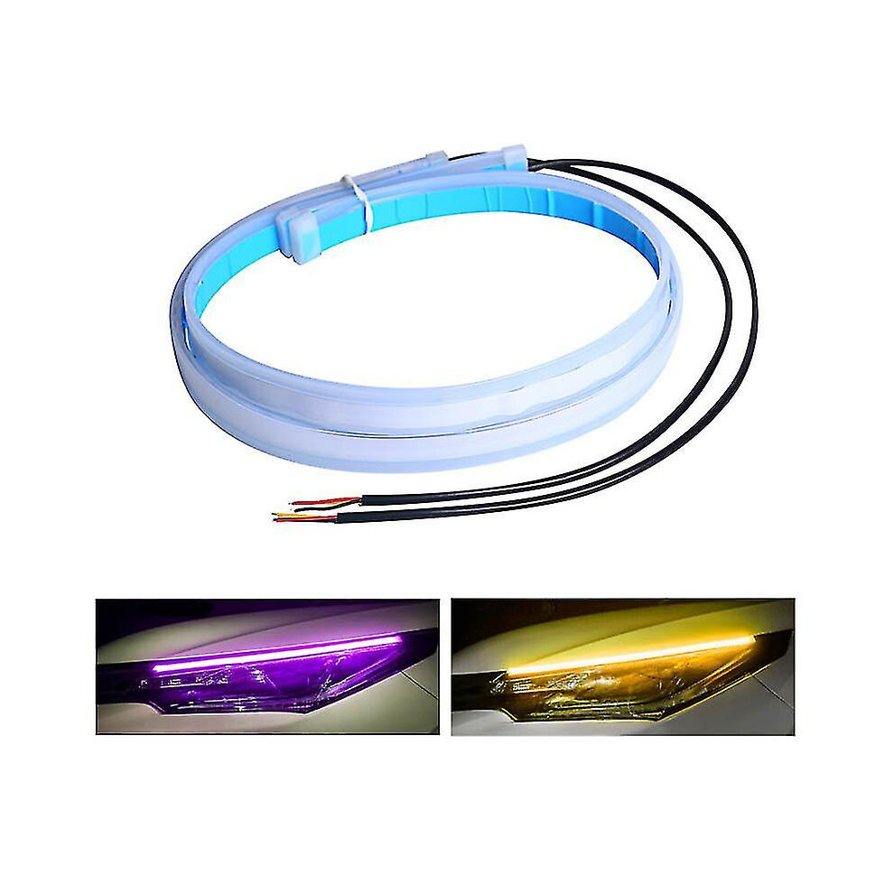 ( 30Cm) 2 Pcs Drl Car Flexible Led Daytime Running Lights Turn Signal Lamp Headlight Waterproof 30Cm 45Cm 60Cm Red Blue Pink/Yellow/White 9152243293624