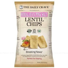 The Daily Crave Himalayan Pink Salt Lentil Chips 510g - 50%+ Lentils, 4g Protein per Serving, Gluten-Free, Vegan, Non-GMO, No Artificial Flavors