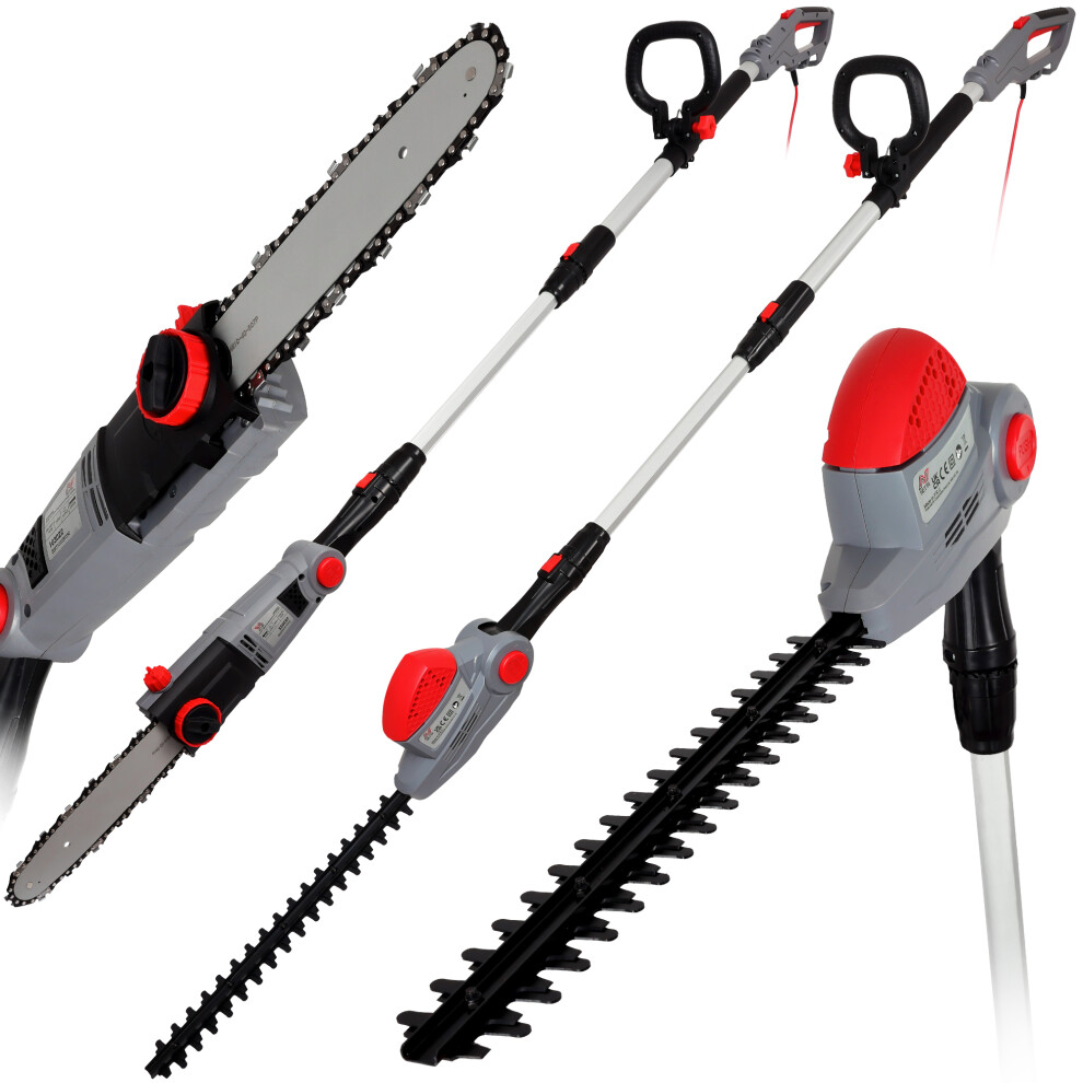 NETTA 2 in 1 710W Pole Long Reach Hedge Timmer and Chainsaw