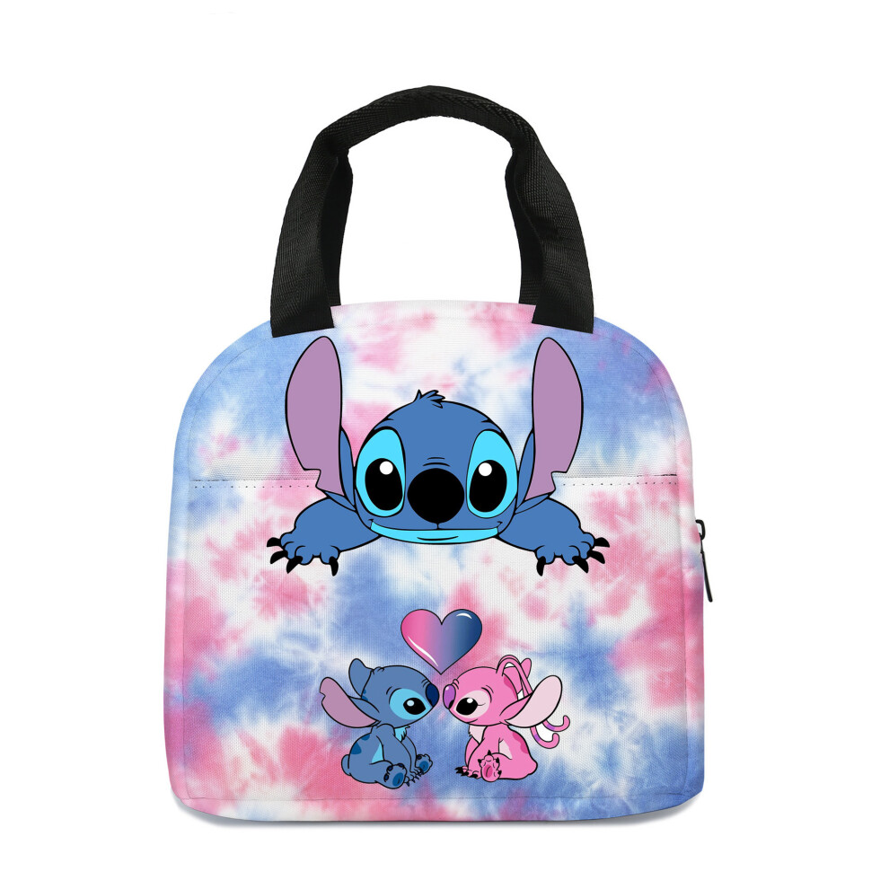 (Style 02) Stitch Lunch Bag Insulated Cooler Handbag Student