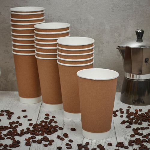 URBN Living (16oz, 200) Double Wall Hot Drinks Cups Coffee Chocolate Tea