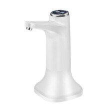 (White) Electric Water Dispenser Pump Automatic Barreled Water Bottle Pump with Base