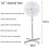 BELACO 16 INCH STAND FAN WHITE 4