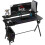 Homcom HOMCOM Gaming Computer Desk Writing Table w/ Headphone Hook Curved Front 1