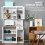 Homcom HOMCOM Kitchen Cupboard Storage Cabinet with Adjustable Shelves, White 2