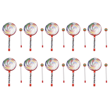 10X Kids Percussion Lollipop Drum, 6Inch