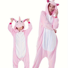 (Pink, 11-12Y) Cozy Kids' Animal Pajamas with Hood and Zipper