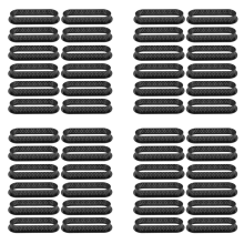 48 Pieces Oval Tart Rings Heat-Resistant Perforated Cake Mousse Ring Non Stick Bakeware Tart Mini Cake Mold Cake Rings
