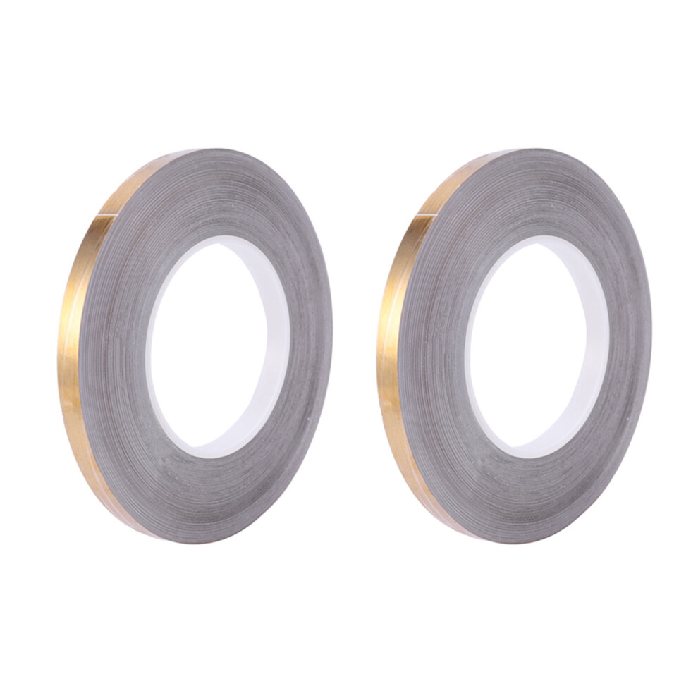 2X 50 Meter Gold Self-Adhesive Stickers Waterproof Tile Wall Tile Space Sealing Tape Strip Joints Decals Home Decor