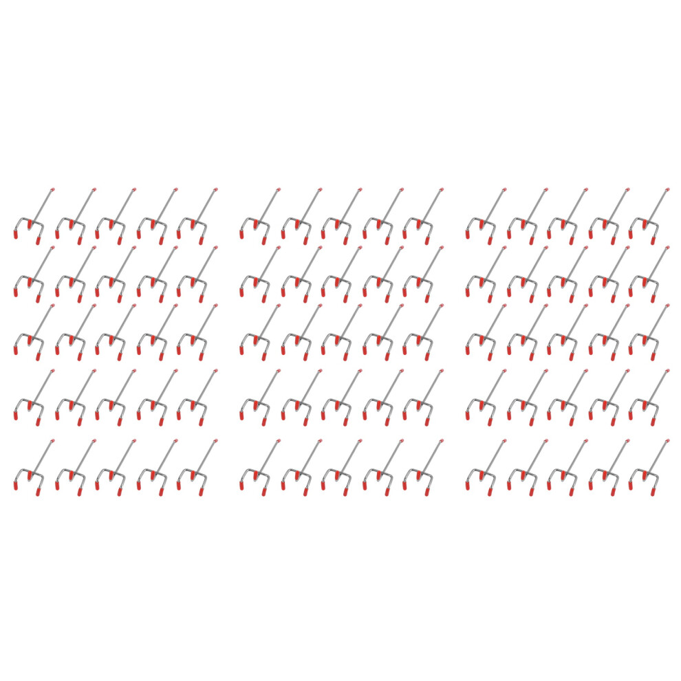 75Pcs 100Mm Hooks Slat Wall Retail Display Shop Peg Hang Fits Home Hanger Chrome Metal 1-1.5Kg Loading 4852494555315