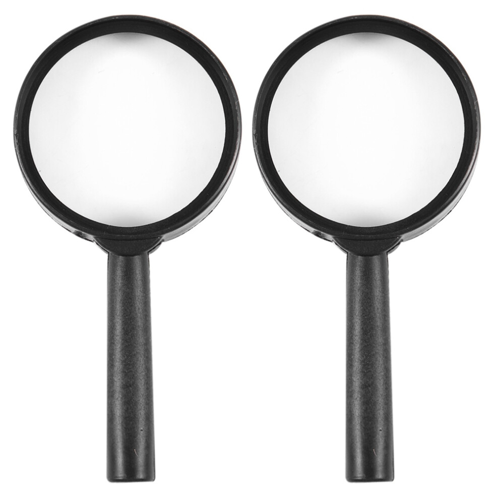 Exogio Black 2X Handheld Plastic Frame 40Mm Lens 3X Magnifier Magnifying