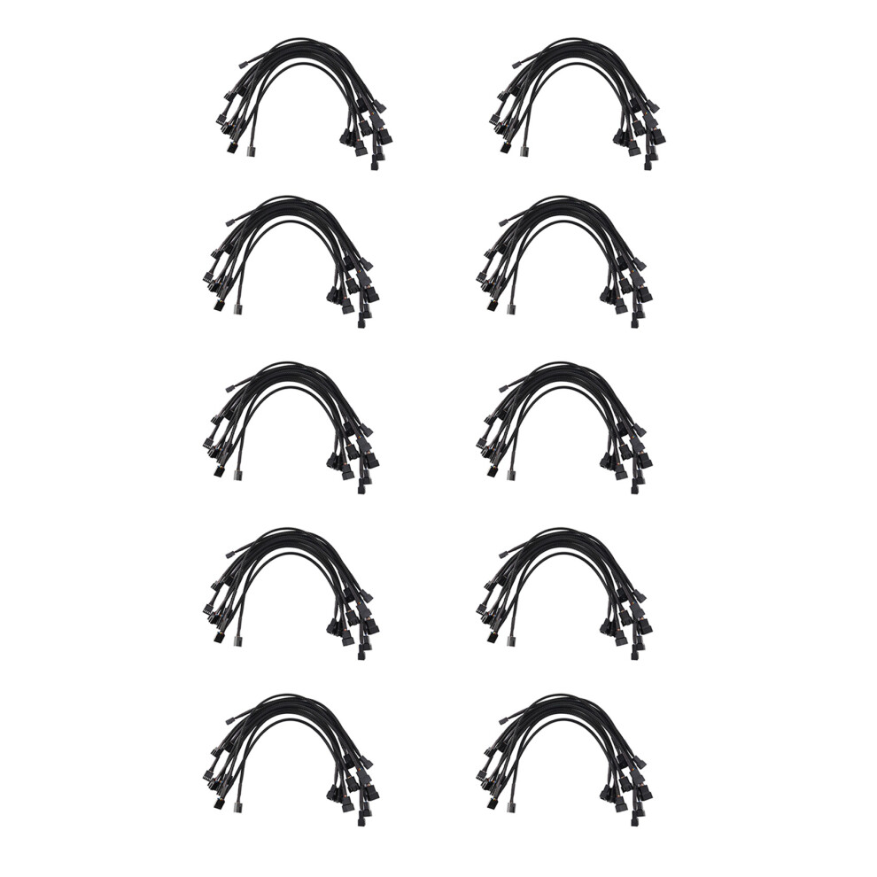 Photos - Electrical Wire & Cable 100PCS 4 Pin PWM Fan Extension Power Cable Connector Case Male to Female Extending Cables Compatible with 4 Pin/3Pin Fan