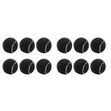 12Pcs Pack Tennis Balls Wear-Resistant Elastic Training Balls 66mm Ladies Beginners Practice Tennis Ball,Black