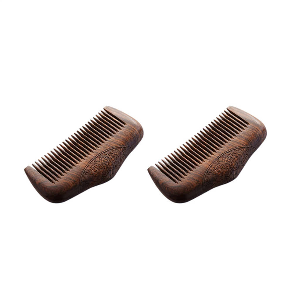 Exogio Unisex 2X Pocket Comb Sandalwood Super Narrow Dent Wood Combs Static Lice Beard Comb Hairstyle Sandalwood Comb