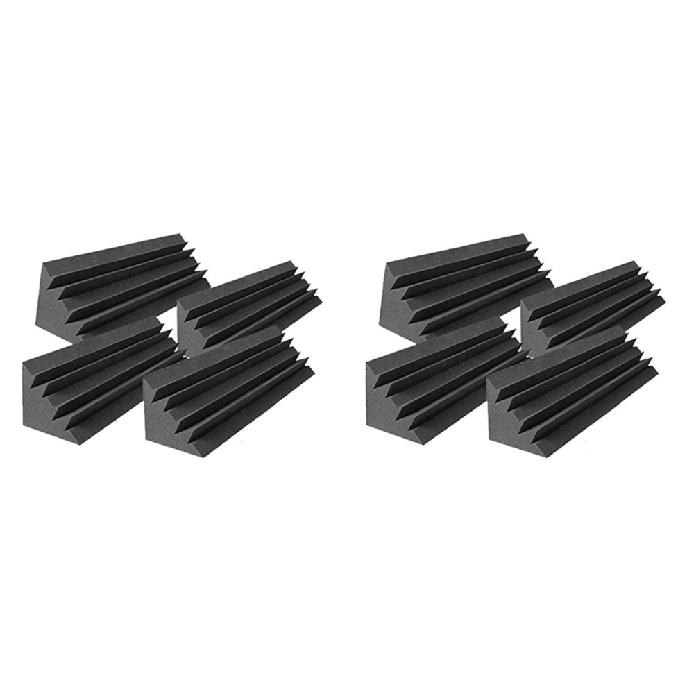 8 Pcs Acoustic Panels Studio Acoustic Soundproof Foam,Sound Treatment Bass Trap Corner,Sound Panels Wedges,12X12x48cm 4852494558088