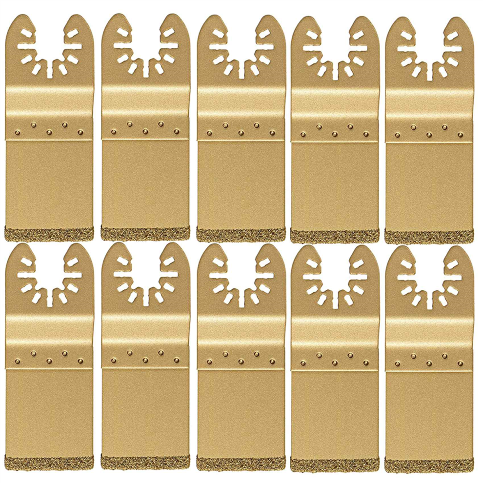 10Pcs Universal Oscillating Diamond Saw Blade Quick for Release Fast Fit Multi Tool Blade Cutting Dics