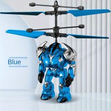 (BLUE) Warrior Induction Flying Robot with Intelligent Sensing, Light and Gesture Control