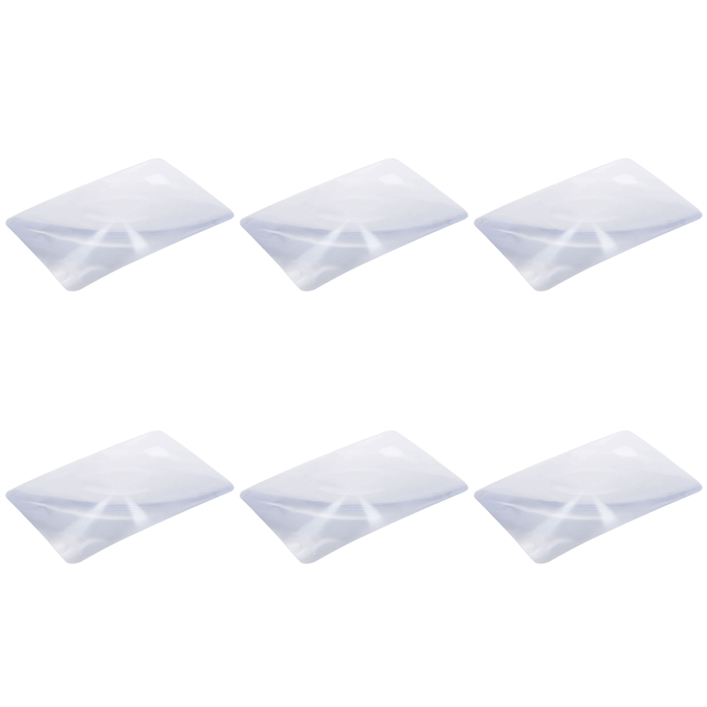 Exogio 6Pcs Magnifier Fresnel Lens Page 3X Magnifying Sheet 180X120x0.5mm