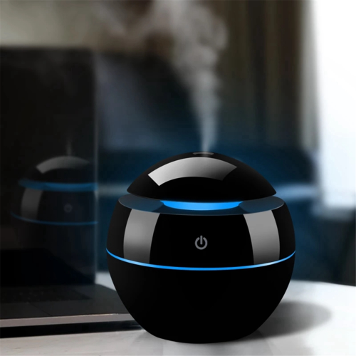 2X Air Humidifier Ultrasonic USB Aroma Diffuser LED Night Light Electric Essential Oil Diffuser Aromatherapy Black 2
