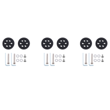 55mmx12mm Luggage Wheels Replacement Wear Resistant Environmental Protection PU Suitcase Replacement Wheels Black 3 Pair