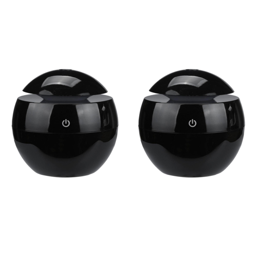 2X Air Humidifier Ultrasonic USB Aroma Diffuser LED Night Light Electric Essential Oil Diffuser Aromatherapy Black