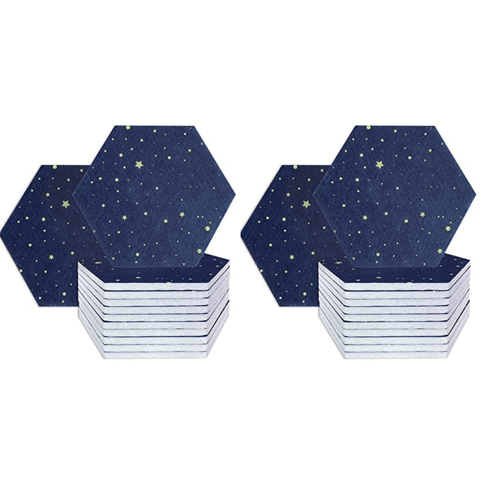 24 Pack Starry Hexagon Acoustic Panels,Sound Proofing Padding,Sound Absorbing Panel for Studio Acoustic Treatment