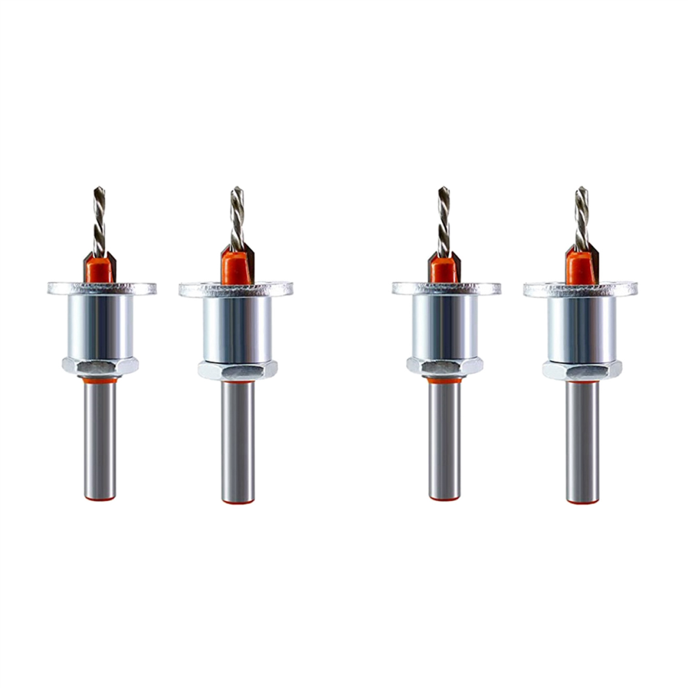 Photos - Bits / Sockets 4 Pack 8mm Metal Countersink with Depth Stop, Metal Drilling Wood Drill Bits for Woodworking, Plastic, Drilling