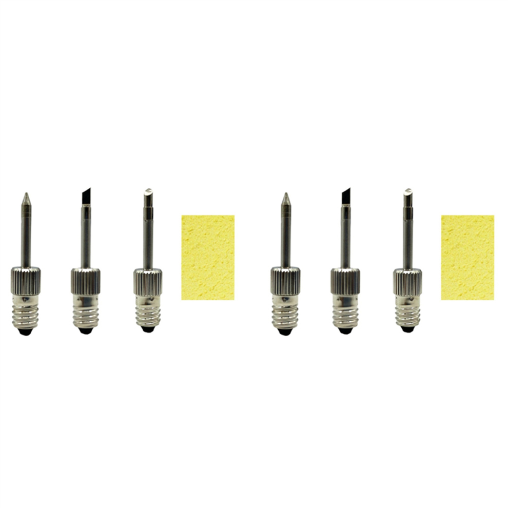 6Pcs Brass Soldering Tips Usb Soldering Iron Head Welding Soldering Tips For E10 Interface Soldering Stations 4852494559825