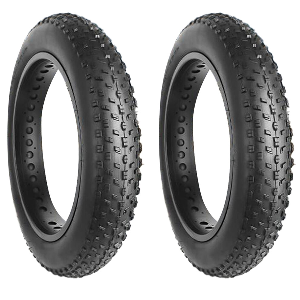 Photos - Bike Tyre 2X Bike Tire, Bike Tires Folding Replacement Electric Bicycle Tires Compatible Wide Mountain Snow Bike,20X4.0 Inch