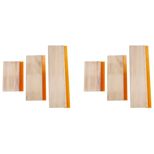 6 Pcs Silk Screen Printing Squeegee Ink Scaper Scratch Board Tools 16cm 24cm 33cm