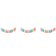 3pcs 37Inch Pastel Rainbow Garland with Wood Bead Colorful Tapestry for Bedroom Wall Classroom Party Decor