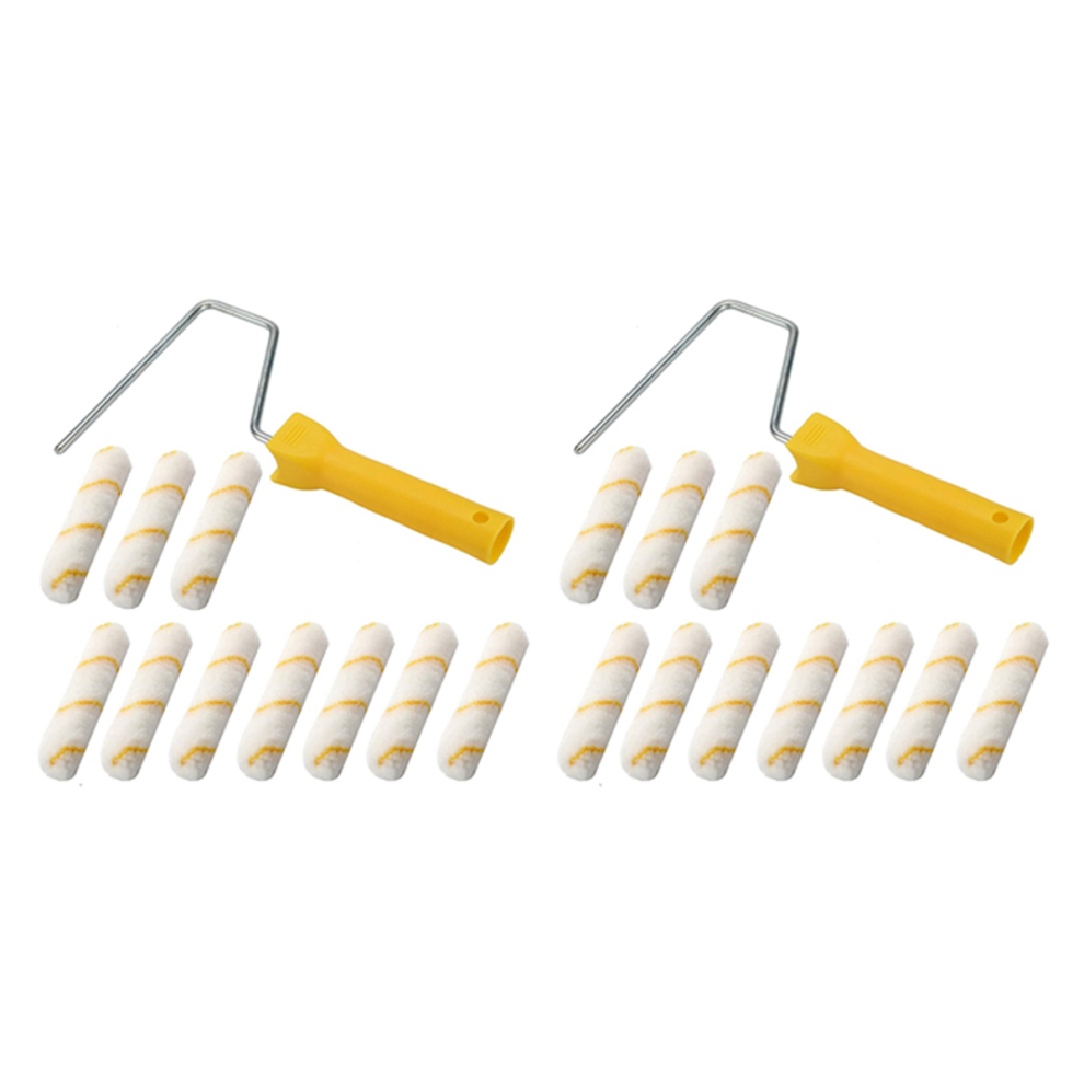 22 Piece 6 Inch Foam Roller Brushes Kit Paint Roller Refills Paint Roller Covers Home Repair Paint Roller Kits-image-OPC-PDPMCNT-NEW