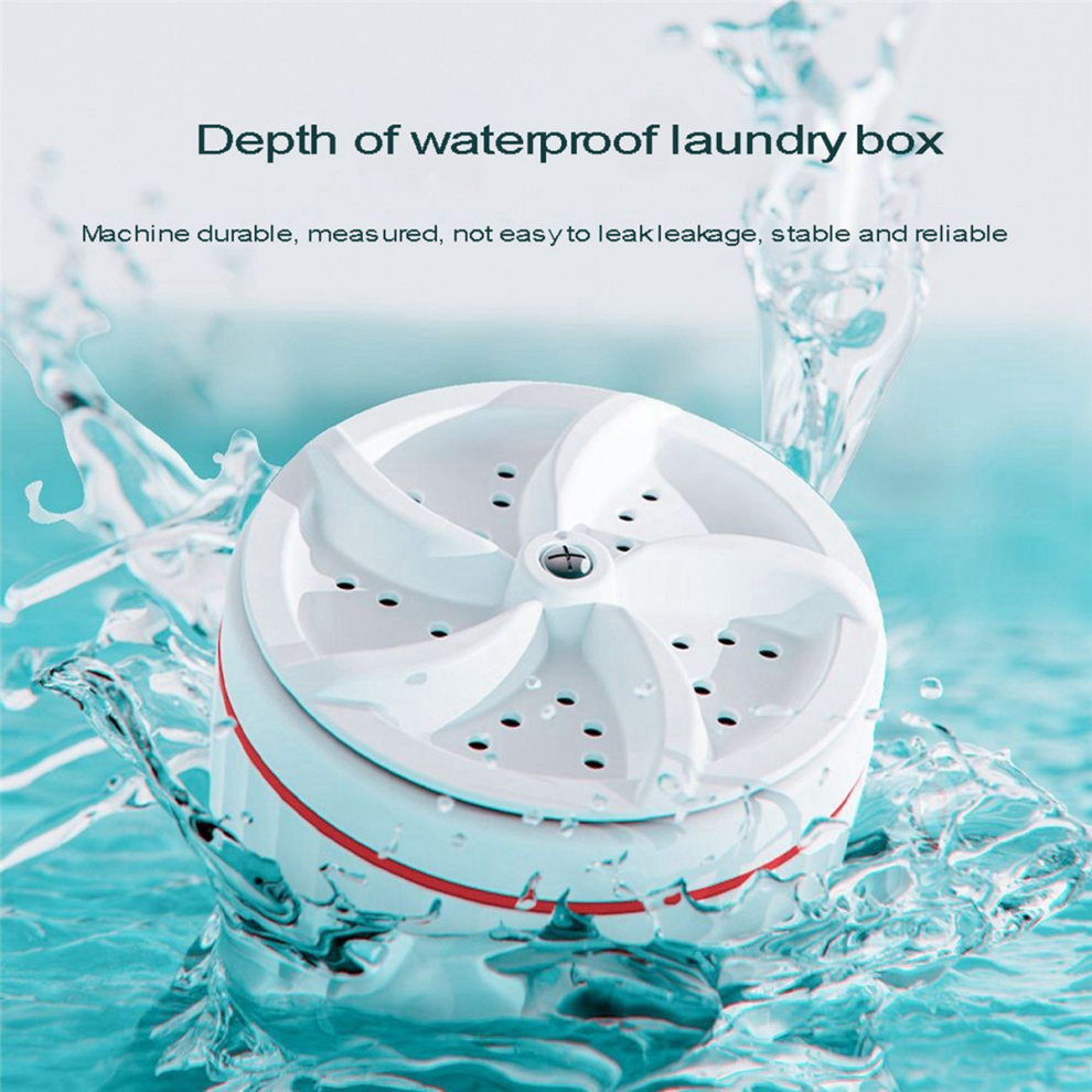 2X Mini Washing Machine Portable Ultrasonic Dishwasher with USB Data Cable Powered for Personal Laundry Camping RV Trip