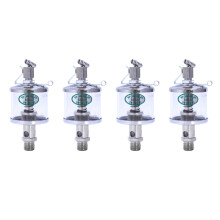 4X 50ML Engine Machine Lubricator Oil Drip Feed Oiler Clear+Silver