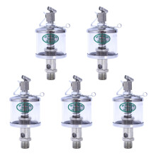 5X 50ML Engine Machine Lubricator Oil Drip Feed Oiler Clear+Silver