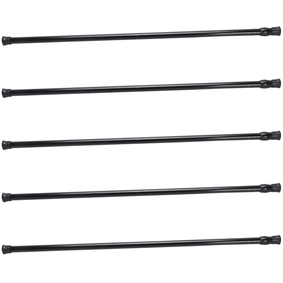 5X Extendable Telescopic Spring Loaded Net Voile Tension Curtain Rail Pole Rods,70-120cm,Black-image-OPC-PDPMDY7-NEW