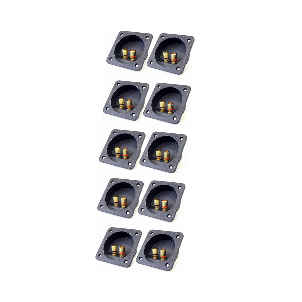Photos - Cable (video, audio, USB) DIY Home Car Stereo Screw Cup Connectors Subwoofer Plugs 2-Way Speaker Box Terminal Binding Post, 10 Pcs Black