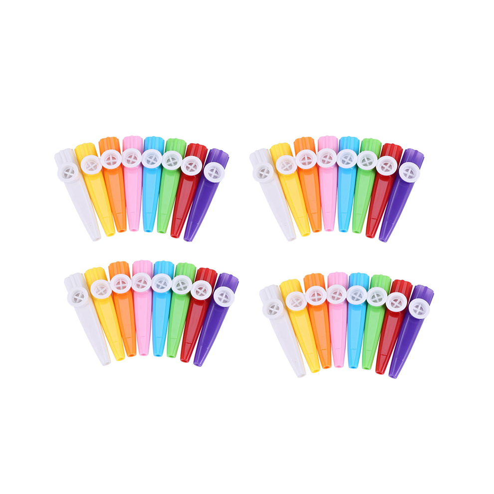 96 Pieces Plastic Kazoos 8 Colorful Kazoo Musical Instrument, Good for Guitar, Ukulele, Violin (96 Pieces)