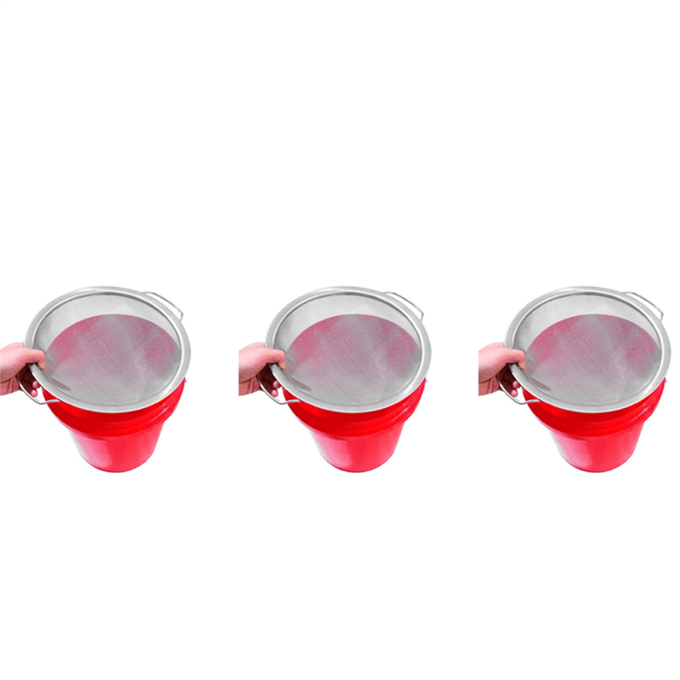 3X Paint Strainer Mesh Stainless Steel Paint Emulsion Honey Funnel Filter Cover Filter Tool Product 60-Mesh 11.4Inch 4852180935384