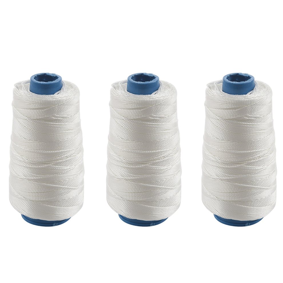 3Psc 400M 80Lbs Nylon Twisted Bowstring Thread Fishing String Sewing Cord Kite Line, White 4852180931102