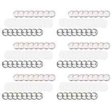 2400 Pcs Blank Button Making Supplies 25mm/1Inch Back Button Pin Making Kit Metal Badge Parts for Button Making Machine