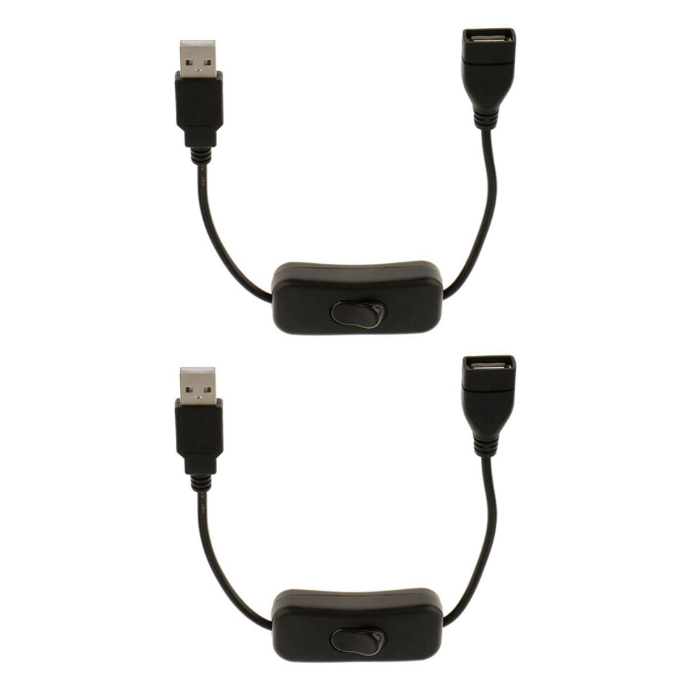 2X Usb A Male To Female Extension Cable With Switch On / Off 4852180939573