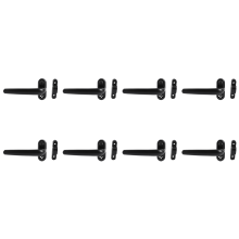 8-Pack Black Zinc Alloy Door & Window Handles – Casement Lock Wheel, Fits 35-45mm Doors, 12x3x5 cm