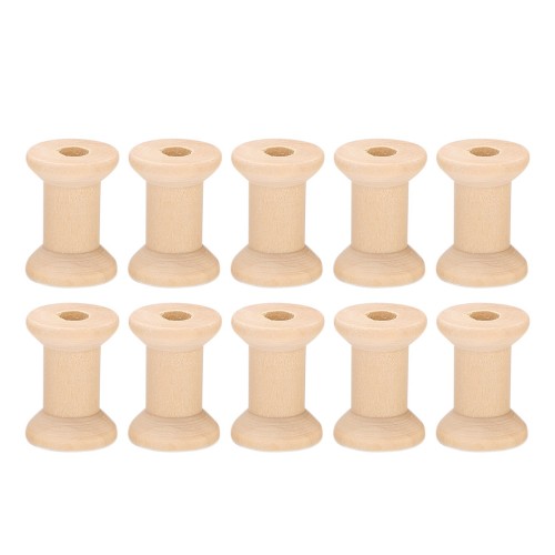 20Pcs Wooden Empty Thread Spools Natural Color 29Mm X23Mm 1